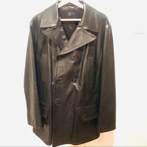 Black Prada Leather Coat